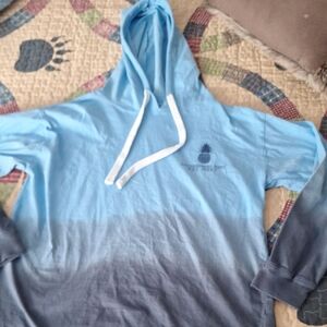 Blue and Gray Ombre Hoodie